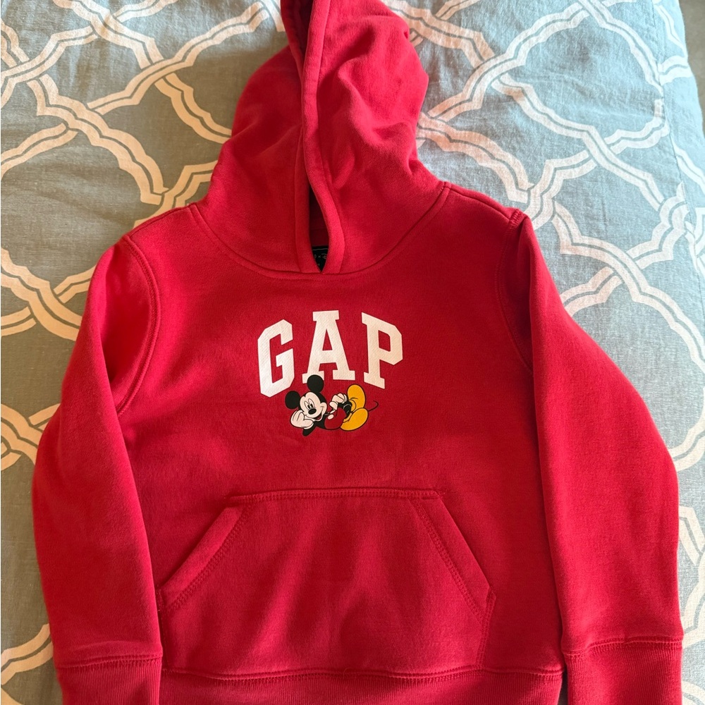 GAP Kids Red Hoodie with Mickey Graphic